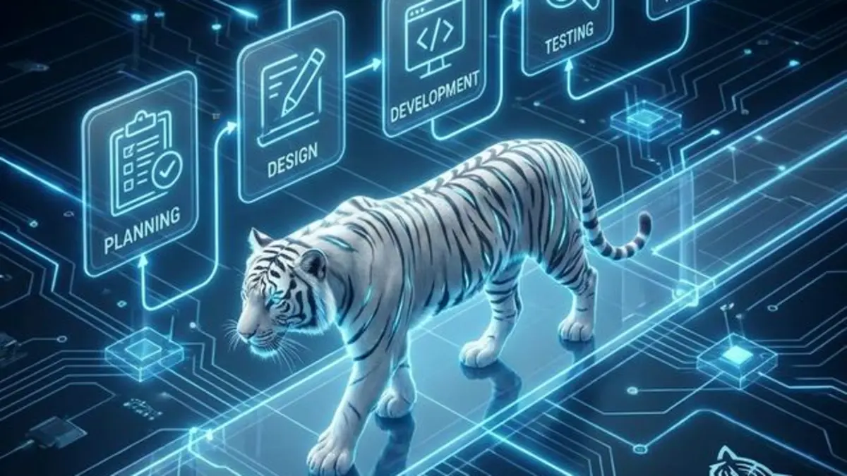 ECサイト開発プロセス図：要件定義から実装、テスト、ローンチ後の運用保守までの一連の流れ